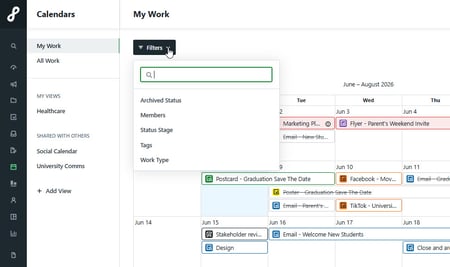 Calendar filters