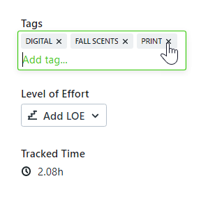 removing tag