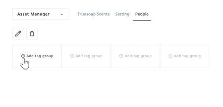 Add tag group button