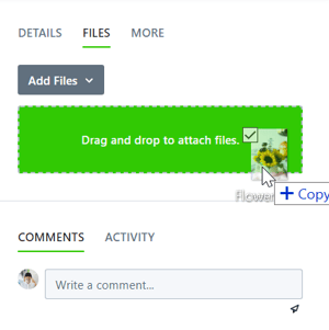 drag and drop files from your computer