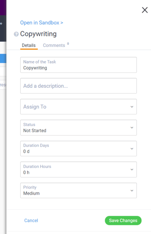 Details options