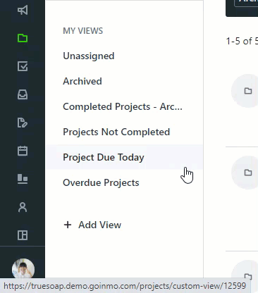 reordering custom views