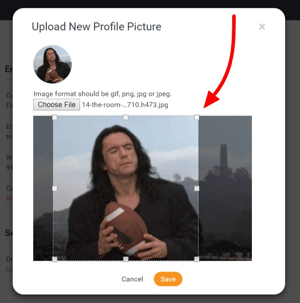 Saving new profile picture