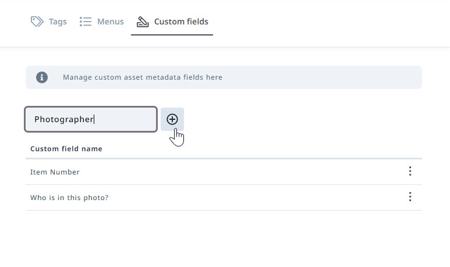 Naming new custom field