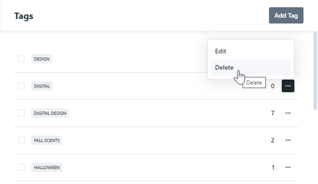 delete tag