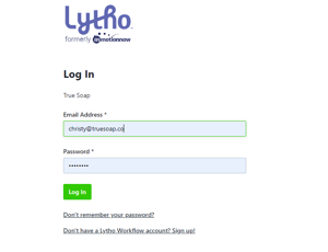 login page