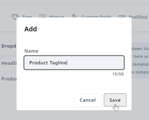 Add dropdown panel