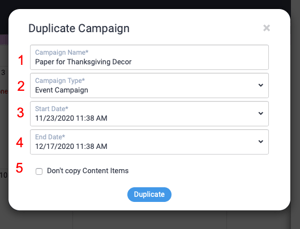 Duplicate a Campaign