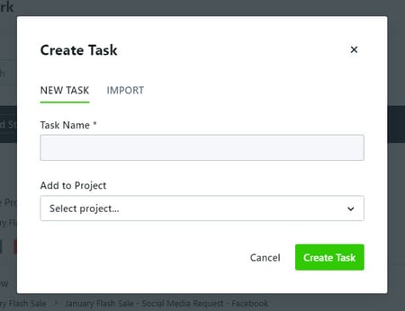 Create a Task  in Lytho