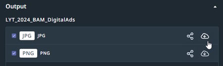 Download and share options