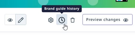 Brand Guide History button