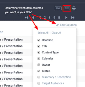 Export CSV