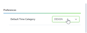 Set a Default Time Category