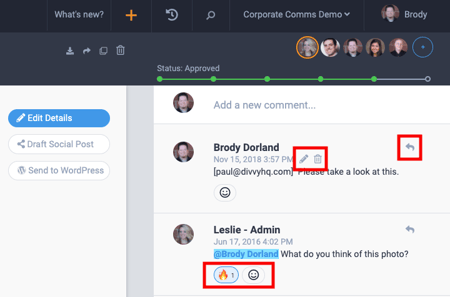 Comments Panel