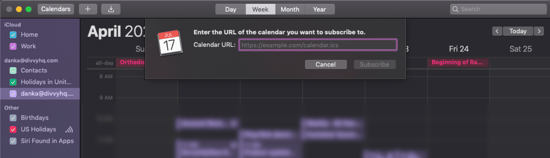 Add divvy calendar