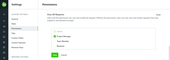User permissions