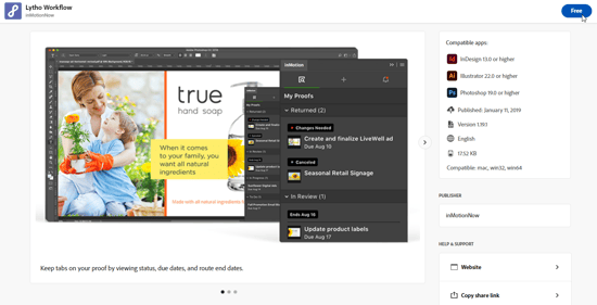 Lytho Workflow Extension for Adobe CC