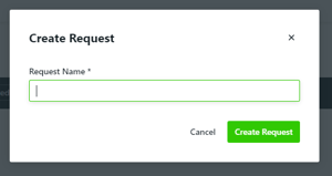Create request modal