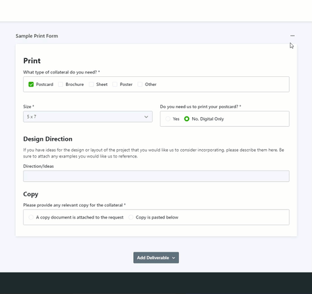 Duplicate deliverables