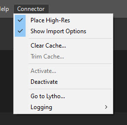 Connector dropdown