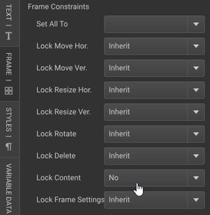 Lock content option