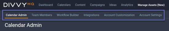 Calendar Admin panel