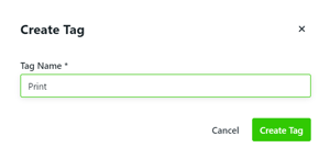 creating new tag