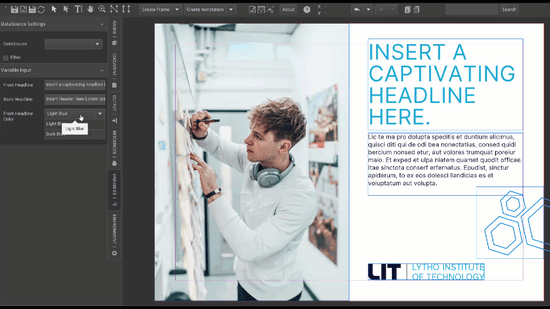 Using the Inline Text Tool
