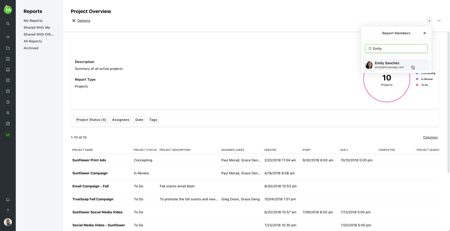 Sharing reports