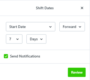 Send Notifications checkbox