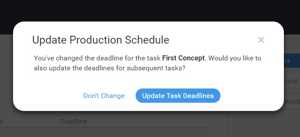 Updating Future Task Deadlines