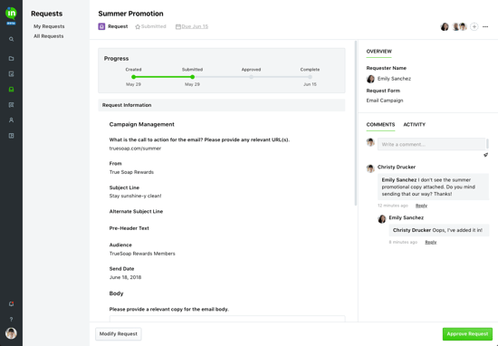 Example request