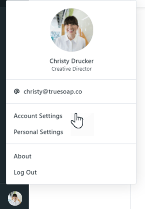 Account settings button