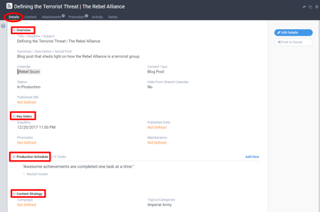 Details Tab Overview