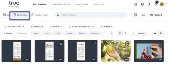 Collections tab