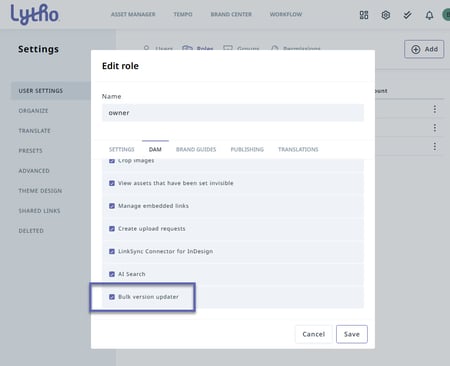 Bulk version updater rule