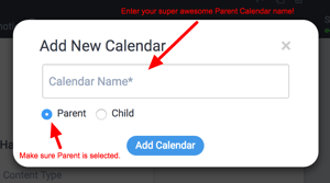 Naming new calendar