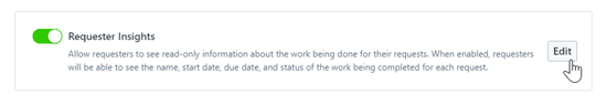 Requester Insights options