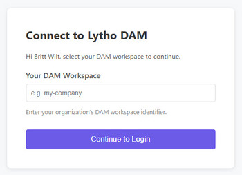 Connect to Lytho domain