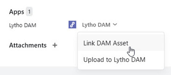 Link DAM Asset button