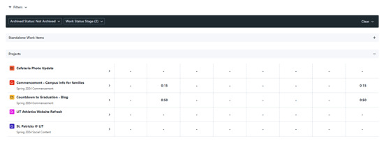 Custom View  filter bar