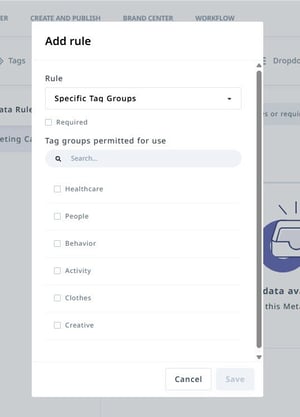 Tag group rule