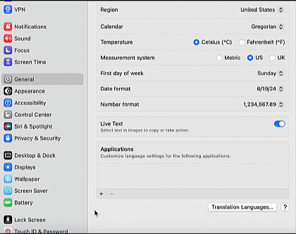 Adjusting language
