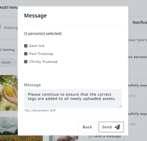 Message modal