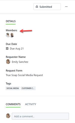 Request members