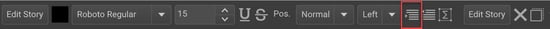 Increase Indent button