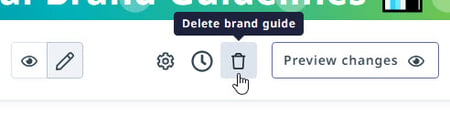 delete brand guide option