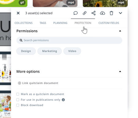 Protection tab