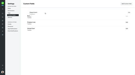 Reordering custom fields