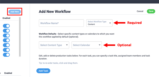 Add a new workflow